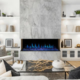 HearthArtSinn Luminex Modern 3D Insertable Electric Fireplace with Logs and Crystals