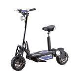 MotoTec Chaos 2000W 60V High-Performance Foldable Black Electric Lithium Scooter With Large 11 Inch Wheels