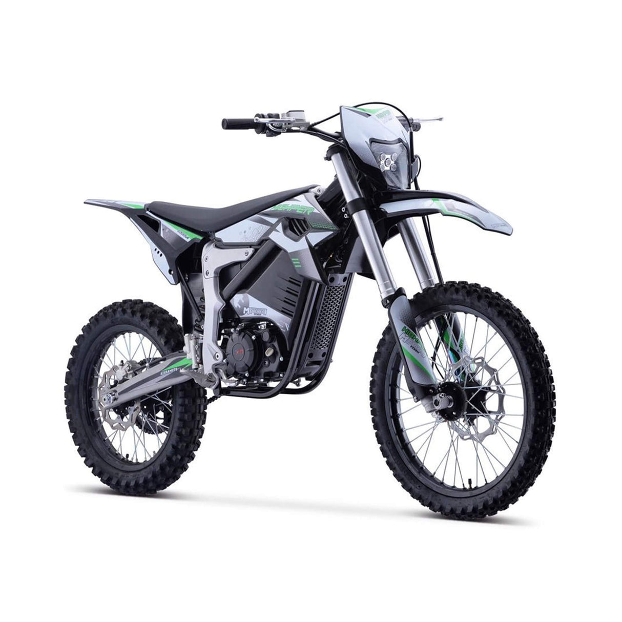 MotoTec Venom High-Performance 72V/12000W Electric Dirt Bike, White