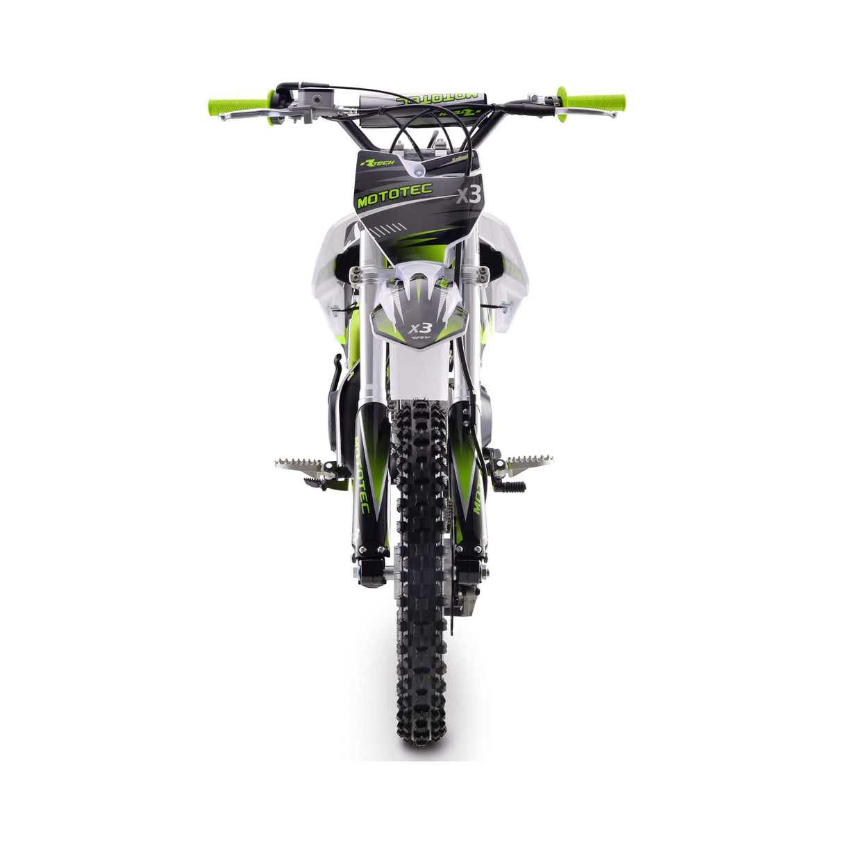 MotoTec X3 125CC 4-Stroke Green Gas-Powered Dirt Bike