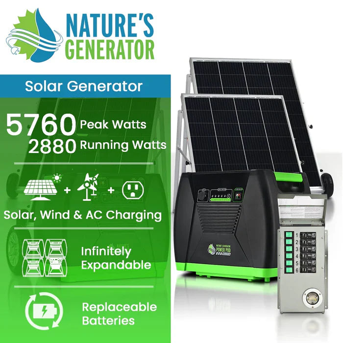 Nature's Generator Elite Platinum - PE System 3600W Solar Generator