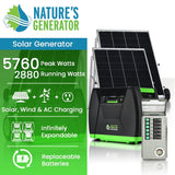Nature's Generator Elite Platinum - PE System 3600W Solar Generator