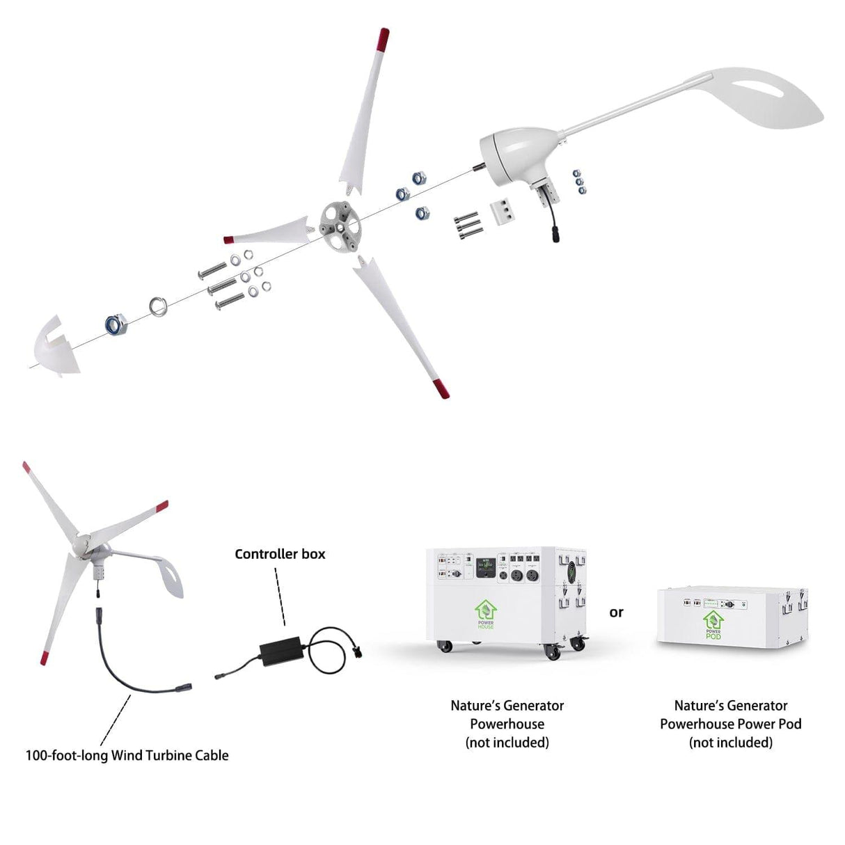 Nature’s Generator Powerhouse Solar and Wind Generator