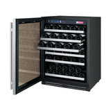 Allavino FlexCount Series 56 Bottle Single Zone Built-In Wine Cooler Refrigerator with Stainless Steel Door Left Hinge VSWR56-1SL20