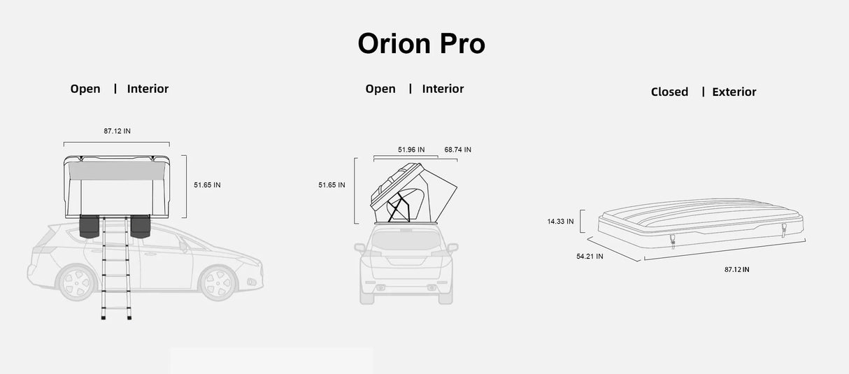 Naturnest Orion Pro Hard Shell Rooftop Tent