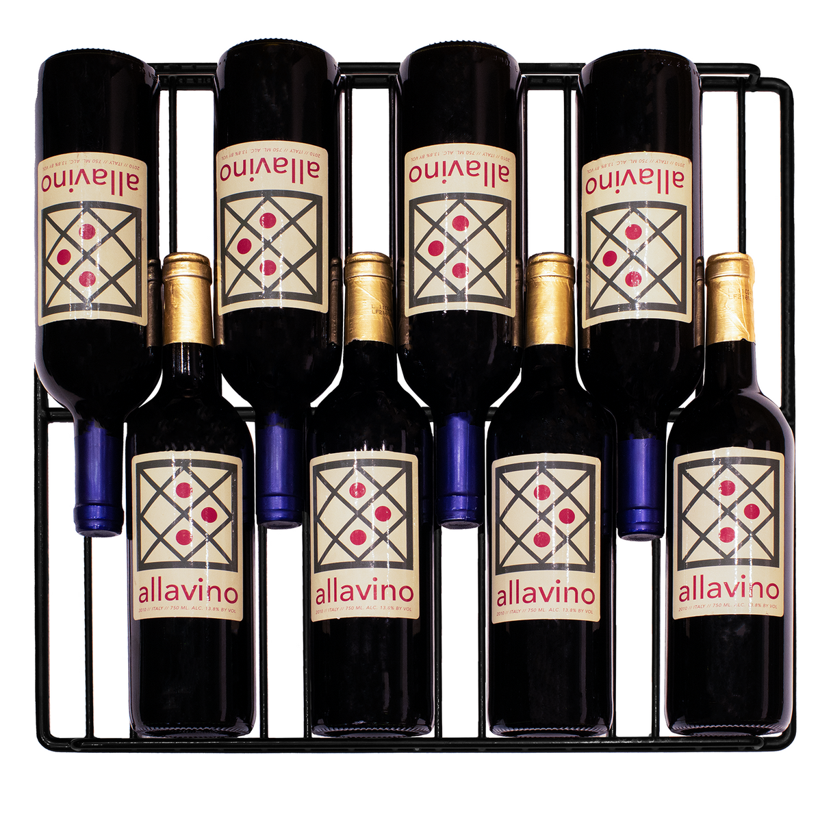 Allavino Contemporary 102 Bottle Single Zone Freestanding Wine Refrigerator with Black Glass Door KWR102S-1BGR