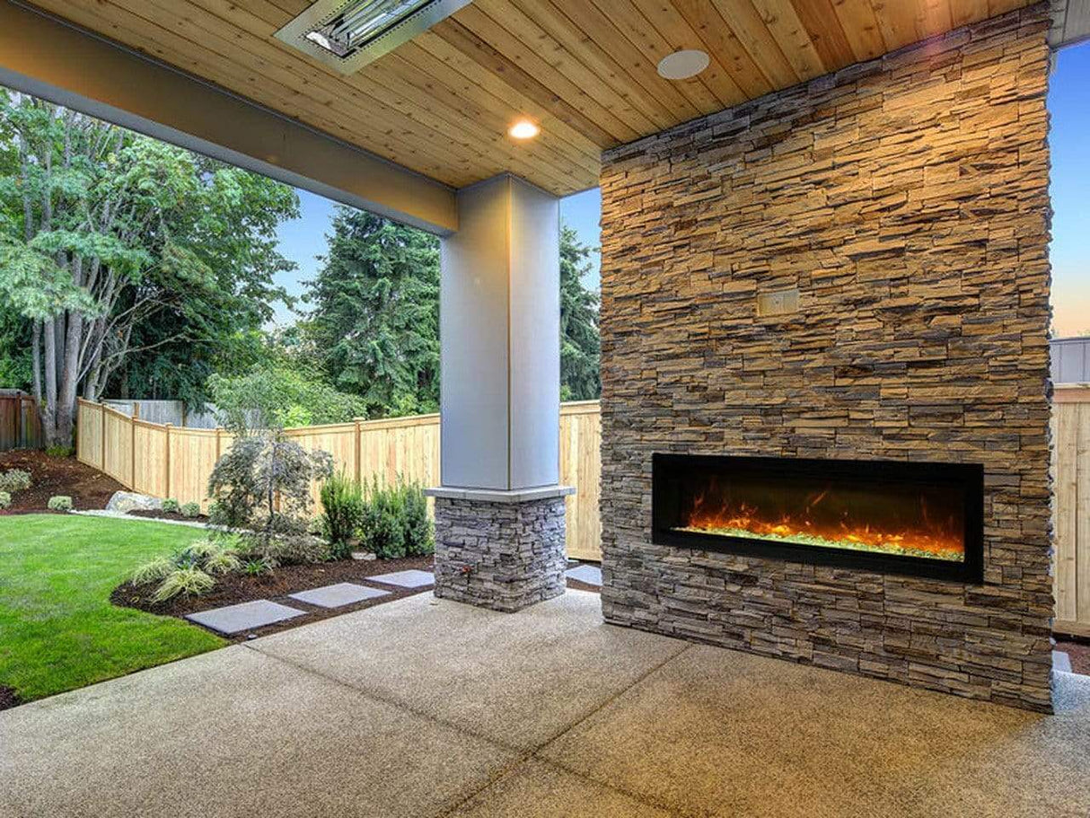 Remii Wall Mount Basic 74" Electric Fireplace 4,500 BTU WM-74-LUMINA
