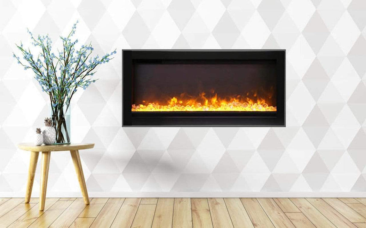 Remii Wall Mount Basic 74" Electric Fireplace 4,500 BTU WM-74-LUMINA