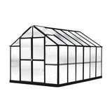 Riverstone MONT Growers Edition 8 ft × 8 ft Aluminum Finish Greenhouse Kit with 8 mm Twin-Wall Polycarbonate