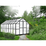 Riverstone MONT Growers Edition 8 ft × 8 ft Aluminum Finish Greenhouse Kit with 8 mm Twin-Wall Polycarbonate