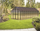 Riverstone MONT Premium 8 ft × 8 ft Black Finish Greenhouse Kit Package with 8 mm Twin-Wall Polycarbonate