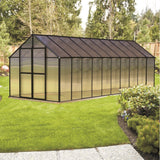 Riverstone MONT Standard 8 ft × 8 ft Black Greenhouse Kit with 8 mm Twin-Wall Polycarbonate