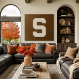 The Super S - Metal Wall Art - Square Umber