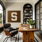 The Super S - Metal Wall Art - Square Umber