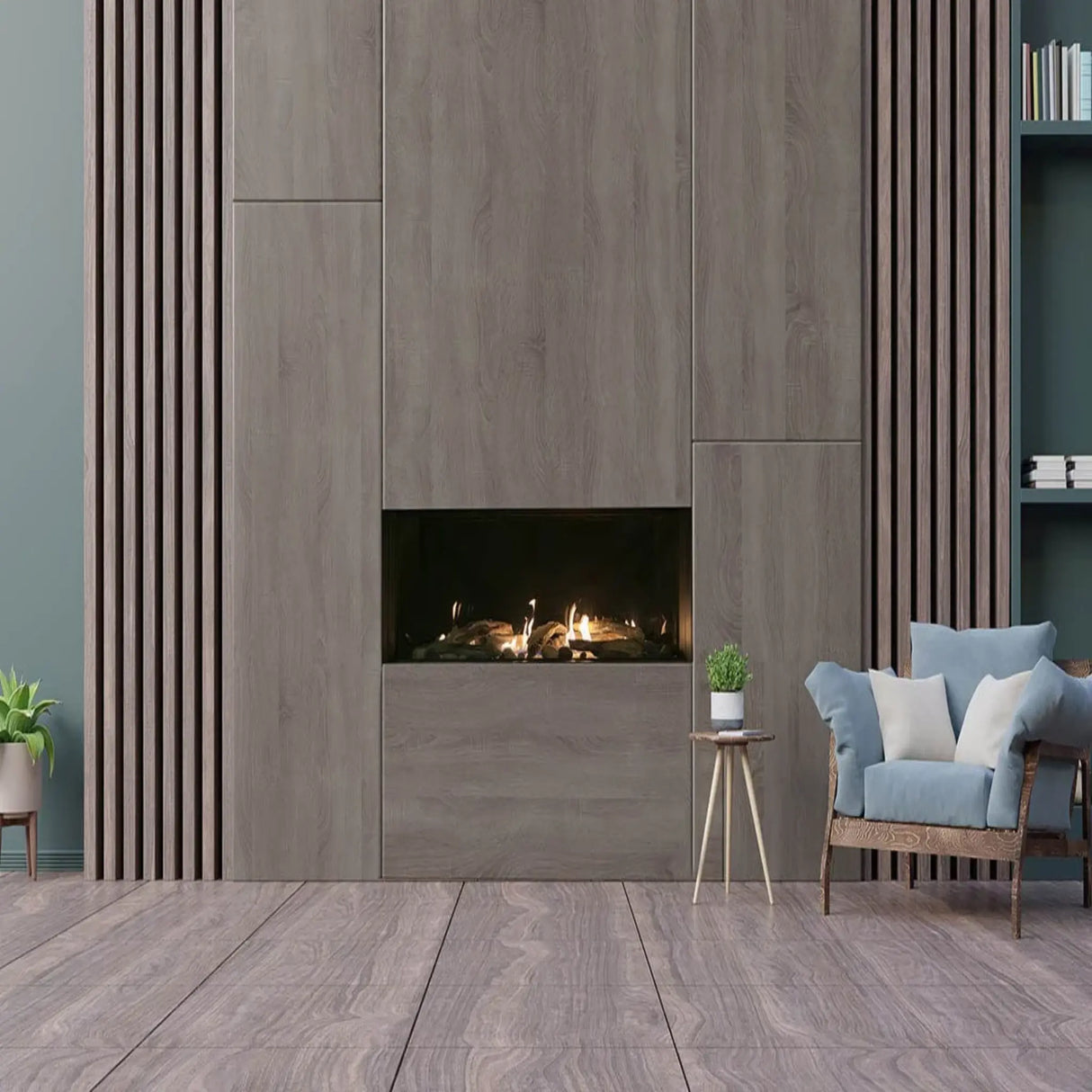 Sierra Flame Stanford 40" Direct Vent Linear Natural Gas Fireplace 25,000 BTU Vienna 40