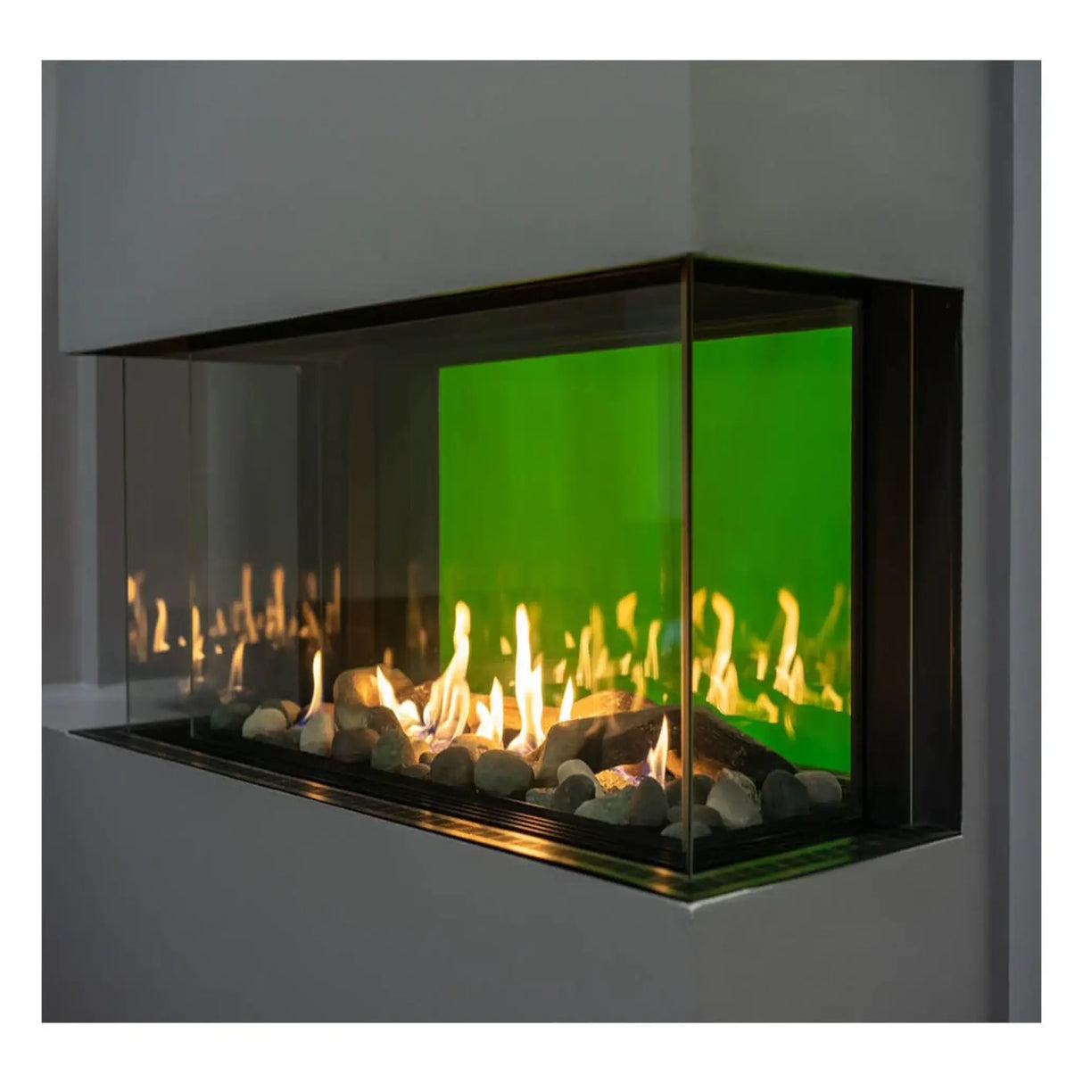 Sierra Flame Stanford 48" 4-Sided See-Through Fireplace NG LYON-48-NG-58TTRK