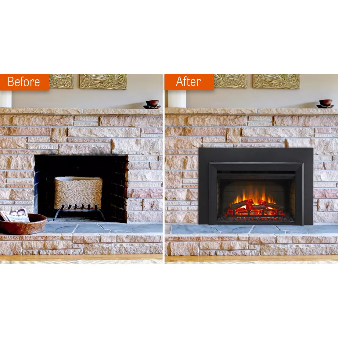 SimpliFire 25-Inch Traditional Electric Fireplace Insert