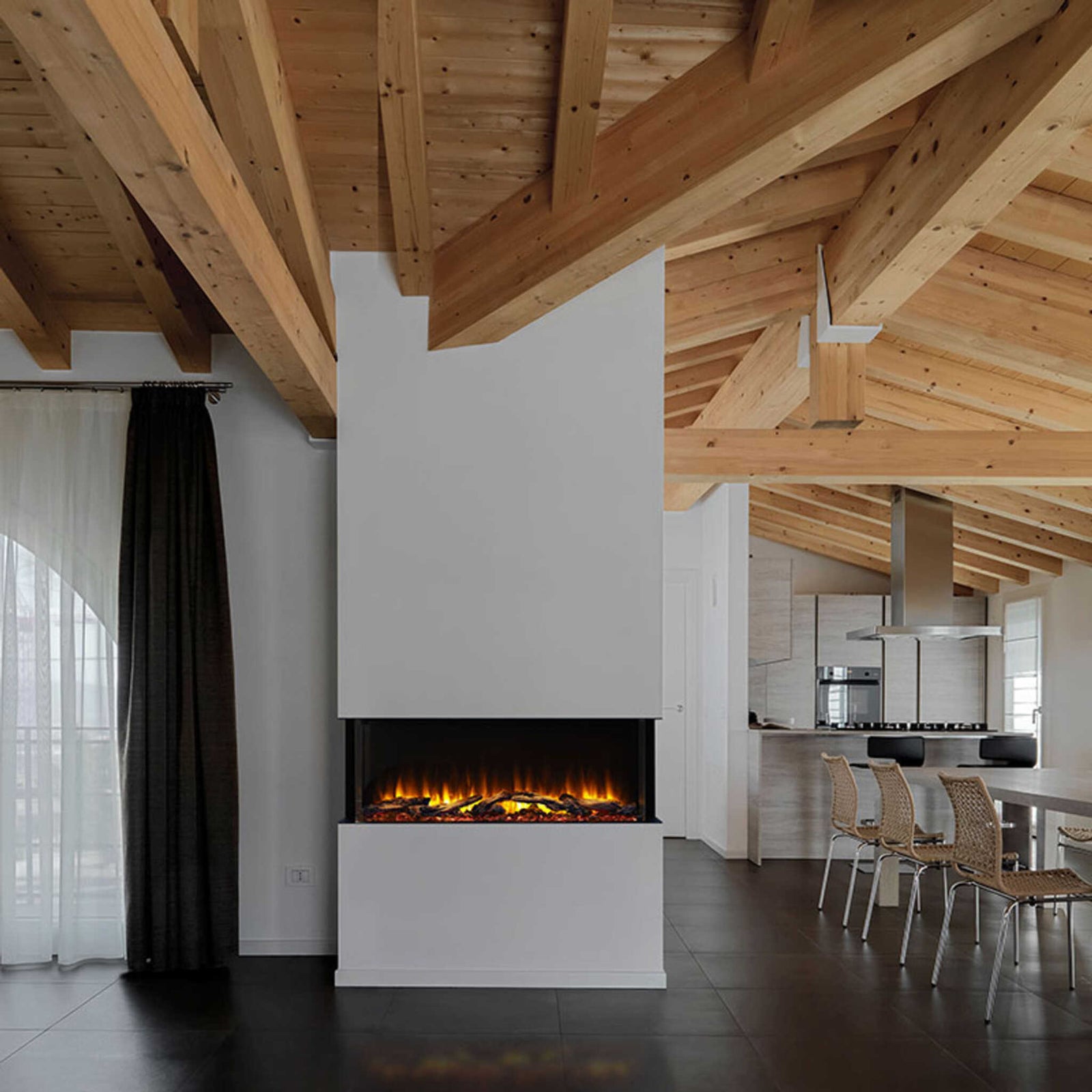 SimpliFire Scion Trinity 3-Side Linear Electric Fireplace [SF-SCT55/43-BK] (SAK93620) main image 0