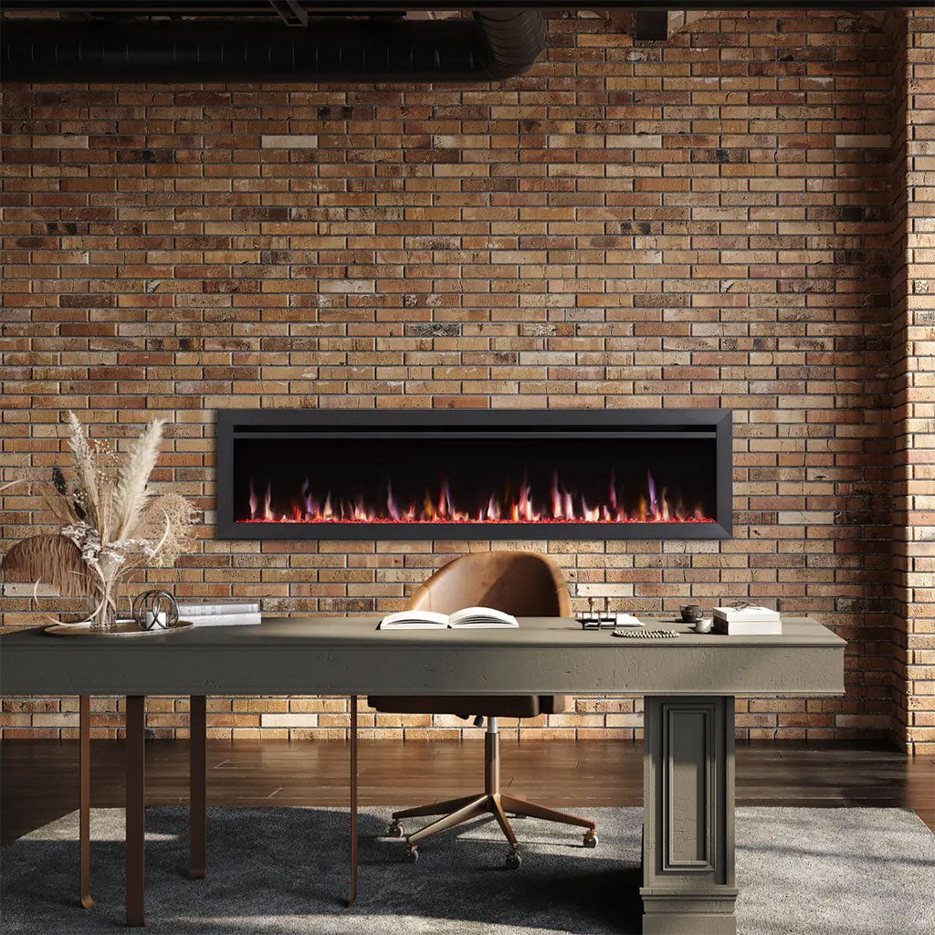 SimpliFire 72-Inch Allusion Slim Wall Mount / Built-In Electric Fireplace