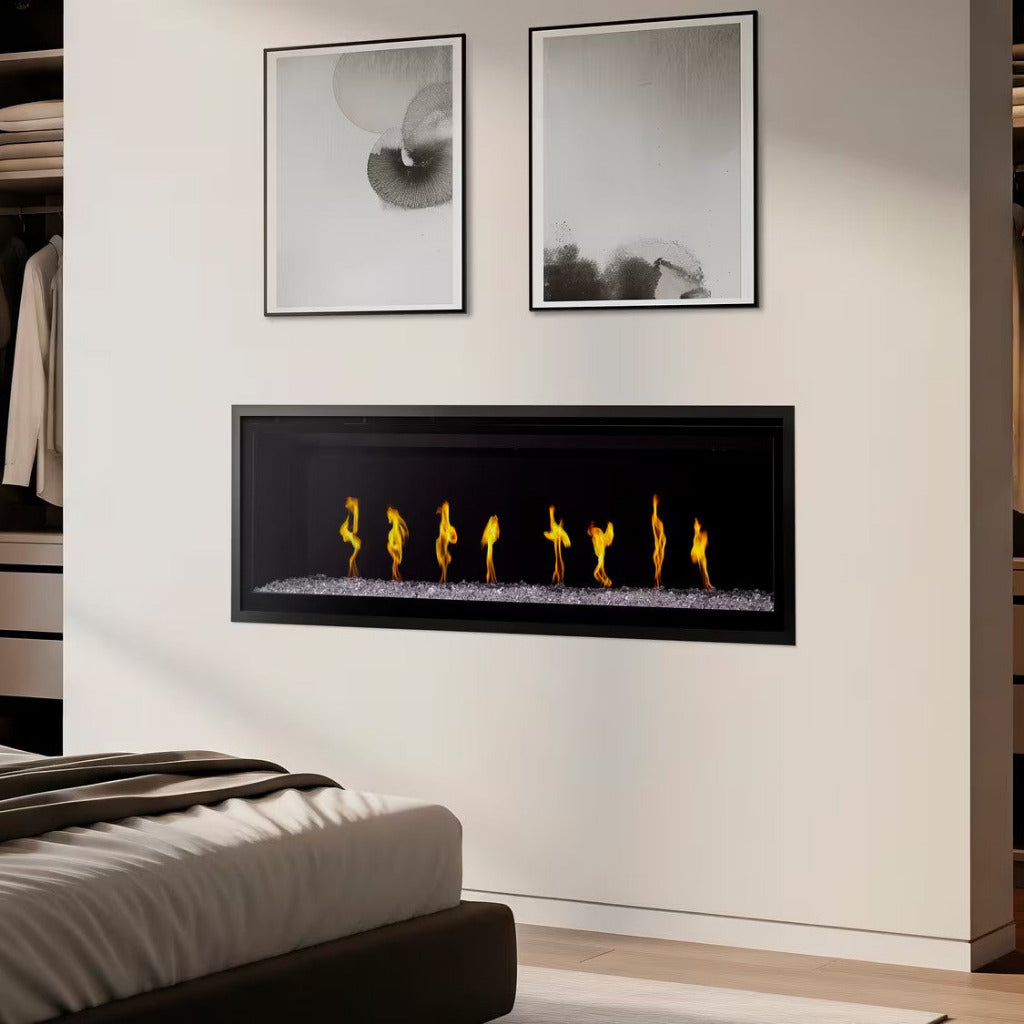SimpliFire Allusion Edge 60-Inch Linear Built-In Virtual Electric Fireplace