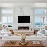SimpliFire Allusion Edge 60-Inch Linear Built-In Virtual Electric Fireplace
