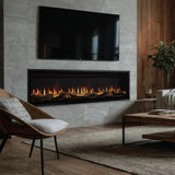 SimpliFire Allusion Edge 78-Inch Linear Built-In Virtual Electric Fireplace