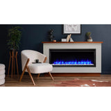 SimpliFire Allusion Platinum 50-Inch Wall Mount/Recessed Linear Electric Fireplace