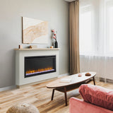 SimpliFire Allusion Platinum 50-Inch Wall Mount/Recessed Linear Electric Fireplace