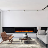 SimpliFire Allusion Platinum 72-Inch Wall Mount/Recessed Linear Electric Fireplace