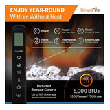 SimpliFire Allusion Recessed Linear Electric Fireplace