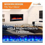 SimpliFire Allusion Recessed Linear Electric Fireplace