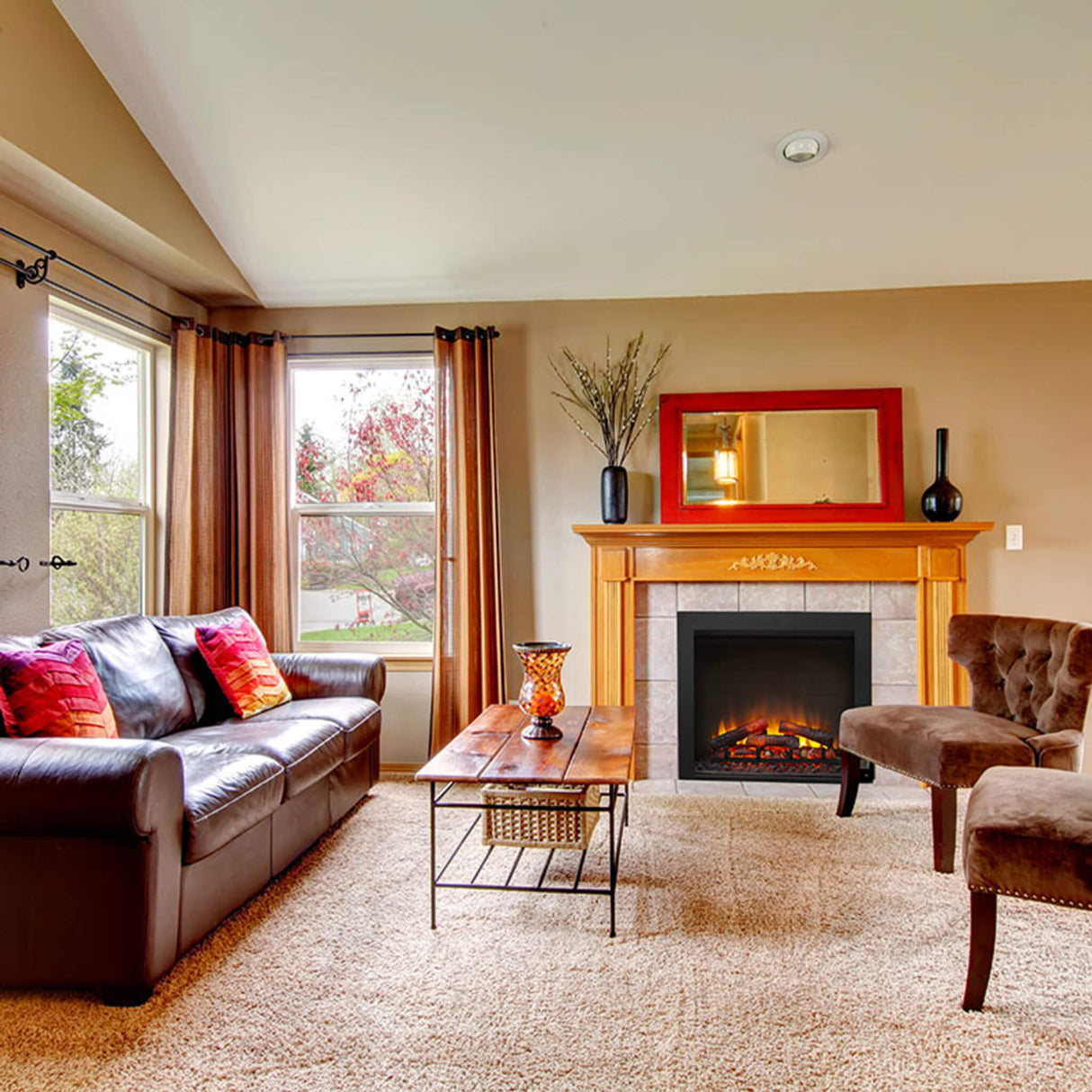 SimpliFire Built-In Traditional Electric Fireplace