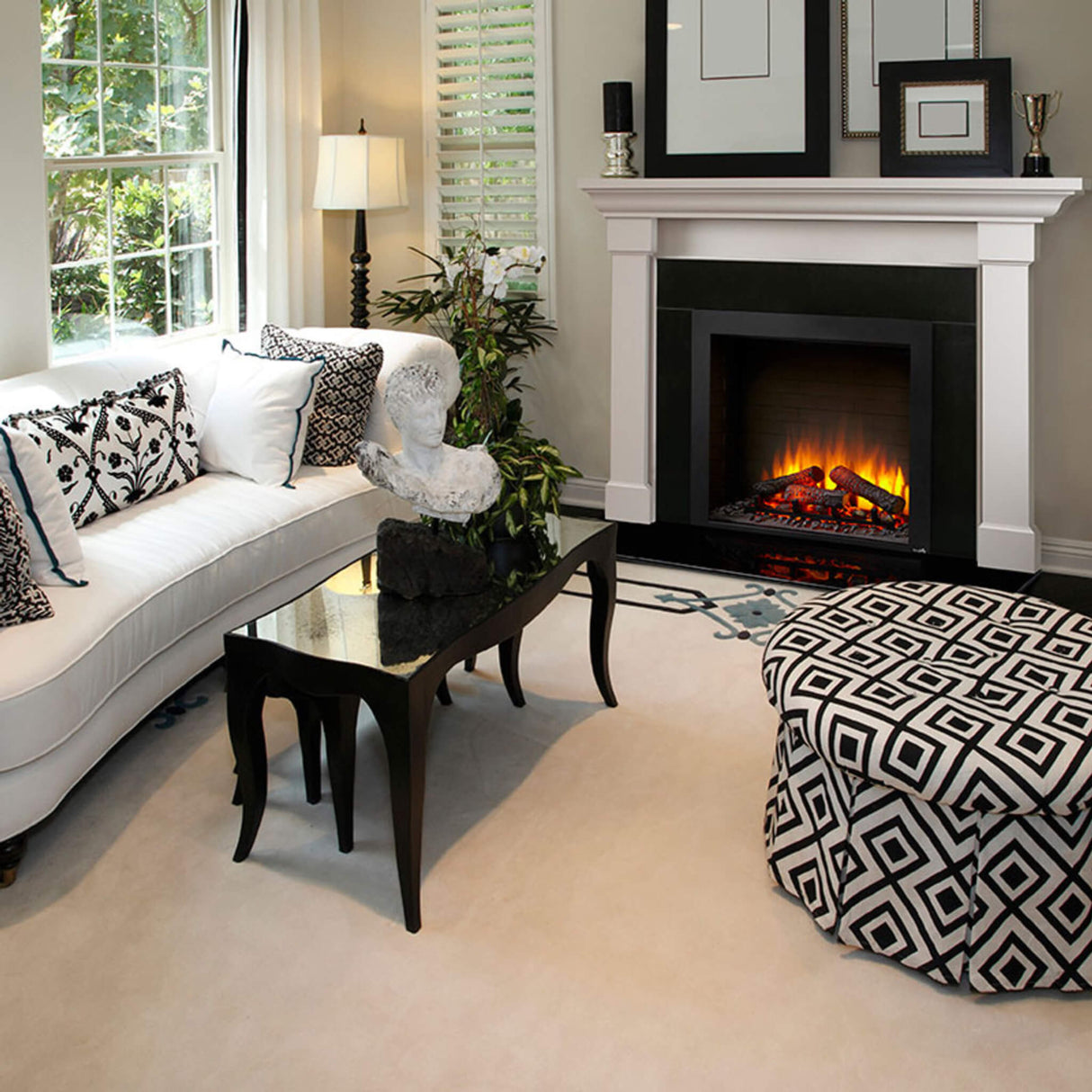 SimpliFire Built-In Traditional Electric Fireplace