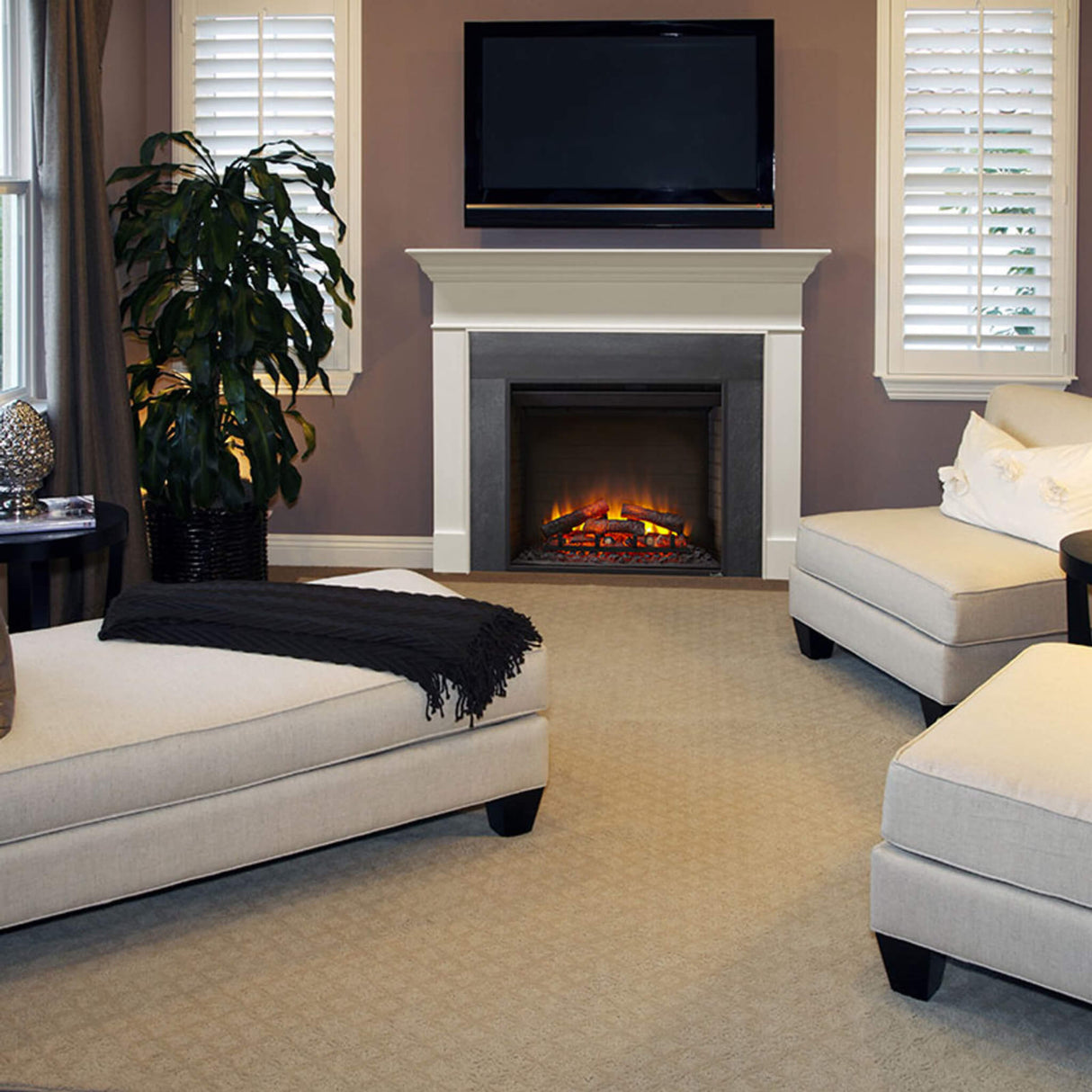 SimpliFire Built-In Traditional Electric Fireplace