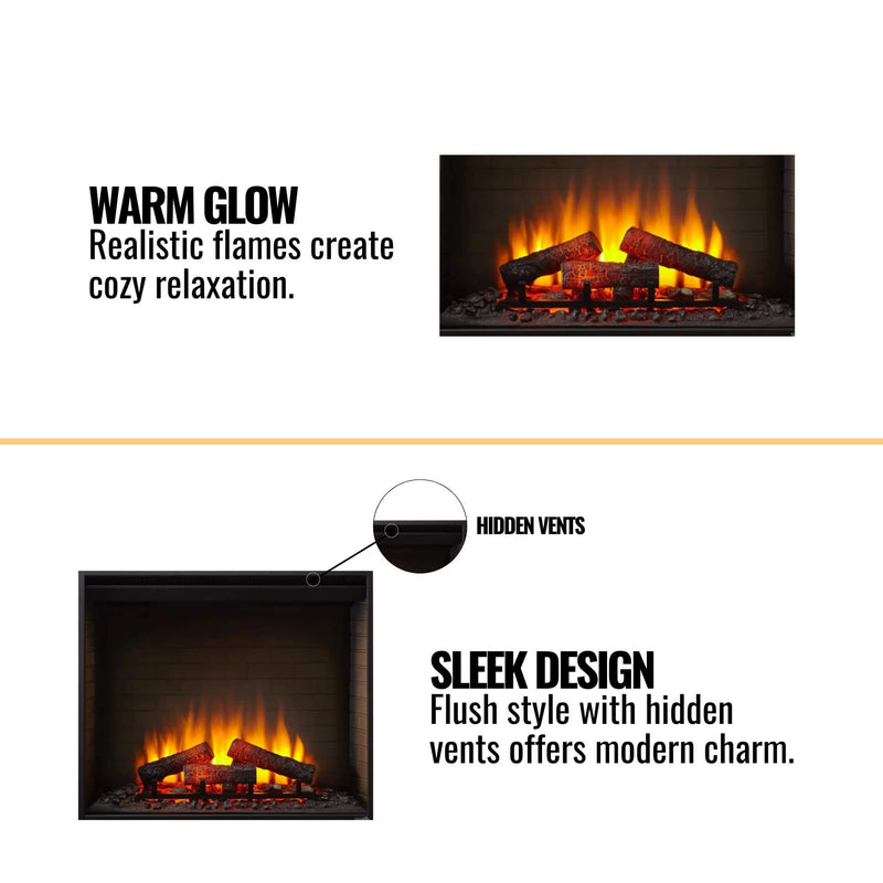 SimpliFire Built-In Traditional Electric Fireplace