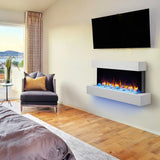 SimpliFire Format 43-Inch Floating Mantel Wall Mount Linear Electric Fireplace