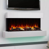 SimpliFire Format 43-Inch Floating Mantel Wall Mount Linear Electric Fireplace