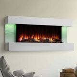 SimpliFire Format 50-Inch Floating Mantel Wall Mount Linear Electric Fireplace