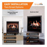 SimpliFire Inception 36" Traditional Electric Fireplace
