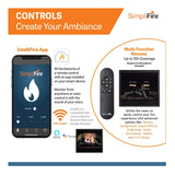 SimpliFire Inception 36" Traditional Electric Fireplace