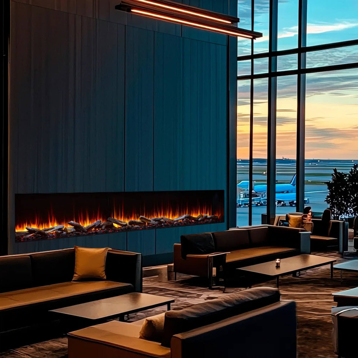 SimpliFire Triton Multi-View Smart Linear Electric Fireplace SF-TR50/65/78