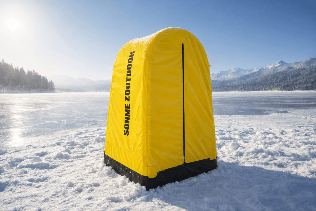 Sonmez Outdoor Inflatable Toilet Shower Tent Portable Privacy Tent with Digital Air Pump