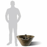Slick Rock Concrete - Cascade Conical Concrete Fire & Water Bowl