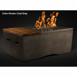 Slick Rock Concrete Oasis 48" Rectangular Concrete Fire Pit Table