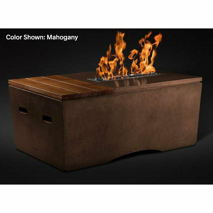 Slick Rock Concrete Oasis 48" Rectangular Concrete Fire Pit Table