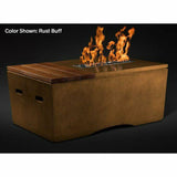 Slick Rock Concrete Oasis 48" Rectangular Concrete Fire Pit Table