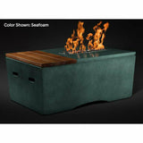 Slick Rock Concrete Oasis 48" Rectangular Concrete Fire Pit Table