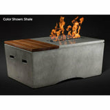 Slick Rock Concrete Oasis 48" Rectangular Concrete Fire Pit Table