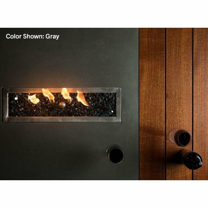 Slick Rock Concrete Oasis 48" Rectangular Concrete Fire Pit Table