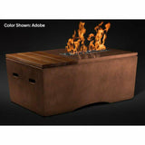 Slick Rock Concrete Oasis 48" Rectangular Concrete Fire Pit Table
